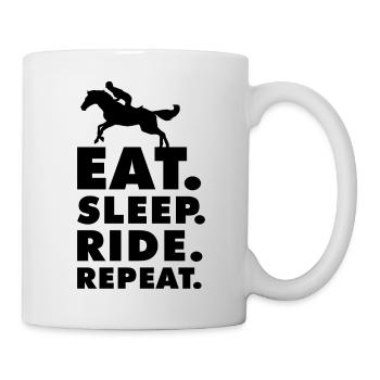 Sport équestre Dressage Saut d’obstacles - Mug blanc - blanc - Droite