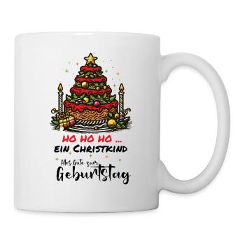 Christkind, Geburtstag, T-Shirt - Tasse - Weiß - Rechts