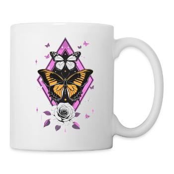 Rosen & Schmetterlinge - Floral Future Vibes - Tasse - Weiß - Rechts