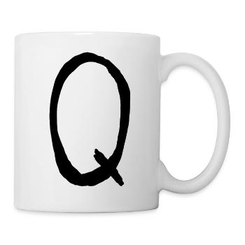 Buchstaben Q - Tasse - Weiß - Rechts