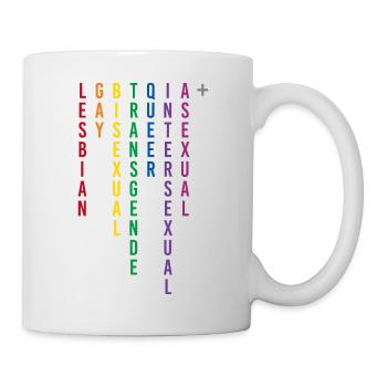 LGBTQIA+ Rainbow Lettering Gender - Mug - white - Right