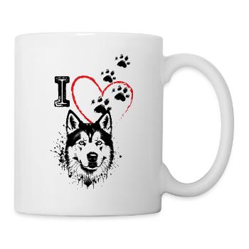 ICH LIEBE HUNDE - Tasse - Weiß - Rechts