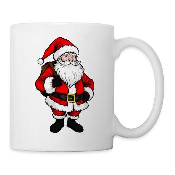 Weihnachtsmann, santa claus figure Święty Mikołaj - Tasse - Weiß - Rechts