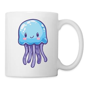 Qualle - Tasse - Weiß - Rechts