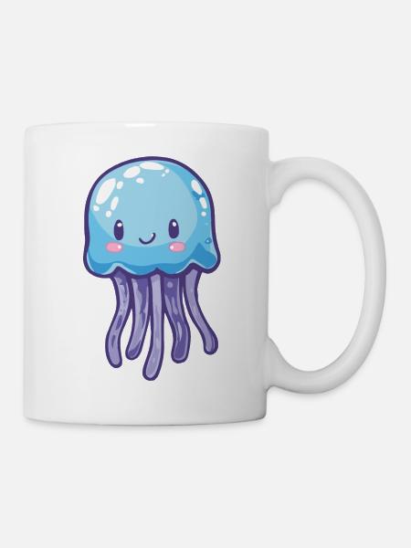 Qualle - Tasse - Weiß