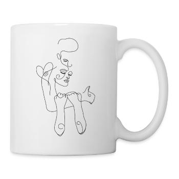 Cuddling Couple - Mug - white - Right