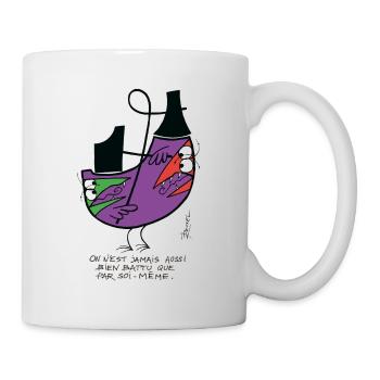 Beaten by oneself - Mug - white - Right