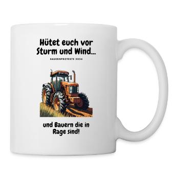 Bauernproteste - Bauerndemo 2024 Shirt&Jacken - Tasse - Weiß - Rechts