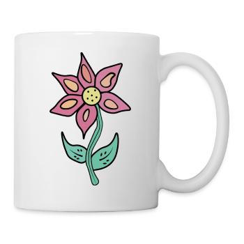 Cartoon flower - Mug - white - Right