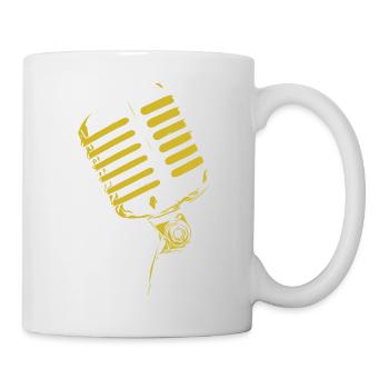 Retro-Vibes – Das Vintage-Mikrofon als Stil-Ikone - Tasse - Weiß - Rechts