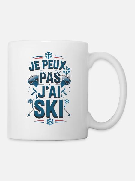 Ich kann nicht Ski fahren - Tasse - Weiß