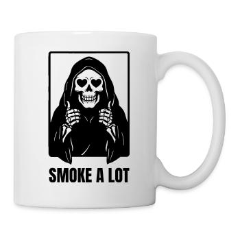 La Faucheuse - à propos du tabagisme - Mug blanc - blanc - Droite