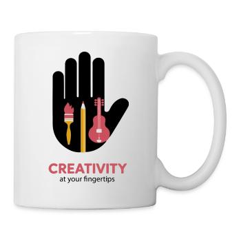 CREATIVITY AT YOUR FINGERTIPS - Mug - white - Right