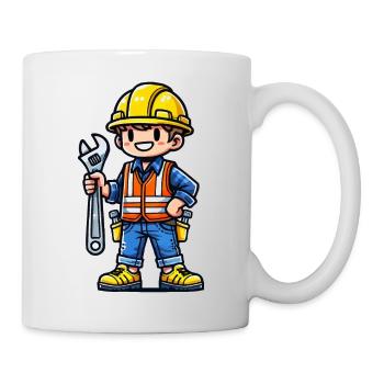Bauarbeiter - Tasse - Weiß - Rechts
