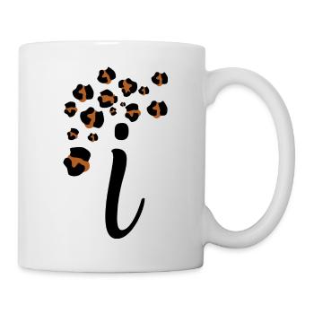 Lettre i motifs léopard - Mug blanc - blanc - Droite