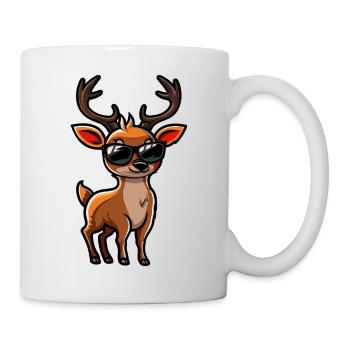 Hirsch Tier - Tasse - Weiß - Rechts