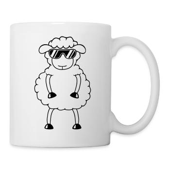 Mouton Lunettes de soleil Fête Mouton Agneau Mignon Cool - Mug blanc - blanc - Droite