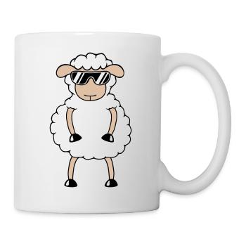 Mouton Lunettes de soleil Fête Mouton Agneau Mignon Cool - Mug blanc - blanc - Droite