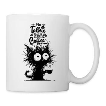 Cat Coffee Morning Grouch Late Riser Office Funny - Mug - white - Right
