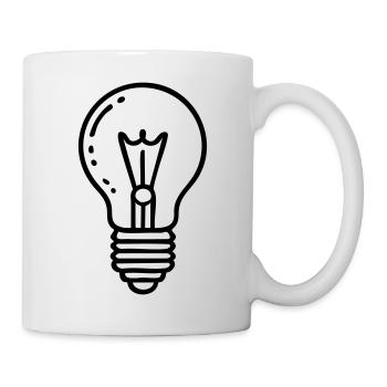 Glühbirne Idee - Tasse - Weiß - Rechts