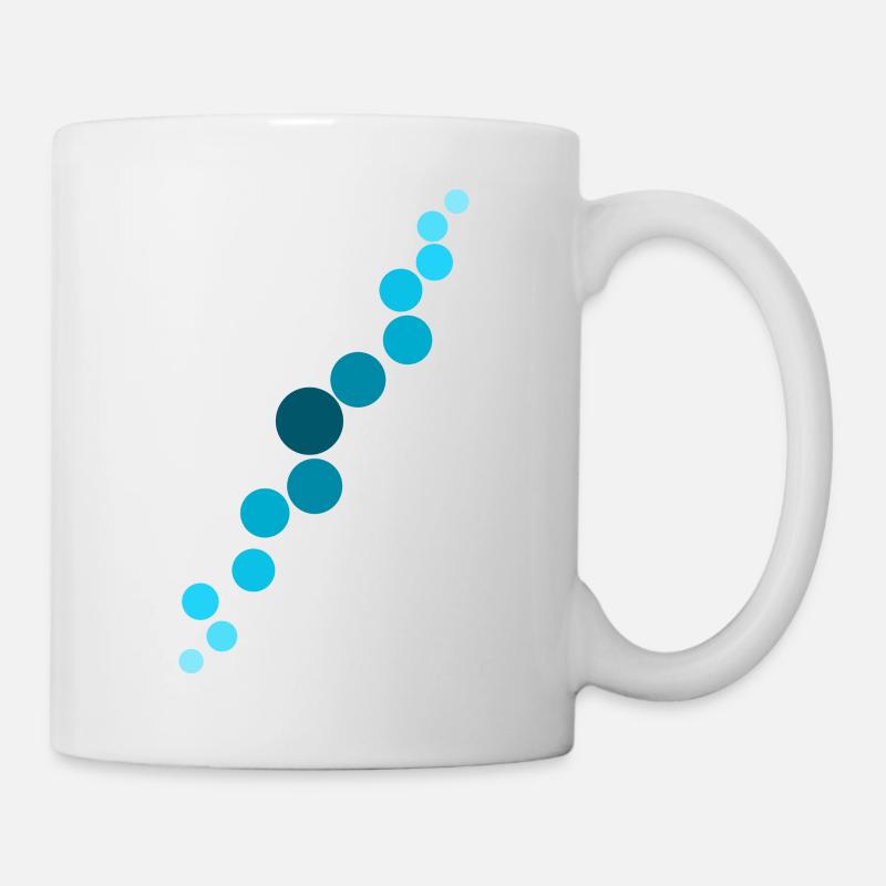 Bulles bleues - Mug blanc - blanc