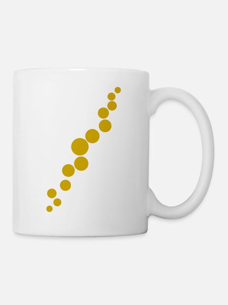 Goldenes Diagonal - Tasse - Weiß