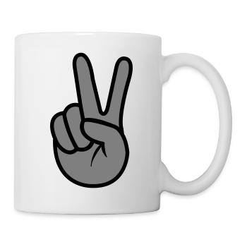 Peace Hand - Tasse - Weiß - Rechts