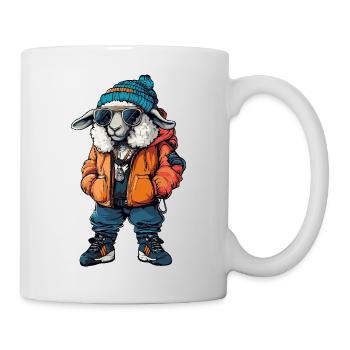mouton drôle d’hiver - Mug blanc - blanc - Droite