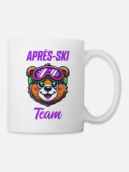 Bear Comic Ski Lunettes de ski - Mug blanc - blanc