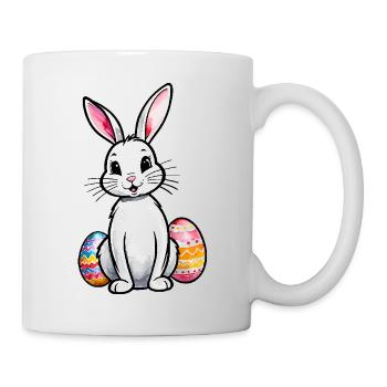 Lapin de Pâques Aquarelle de Pâques - Mug blanc - blanc - Droite