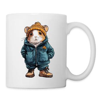 Hamster Funny Winter - Mug - white - Right