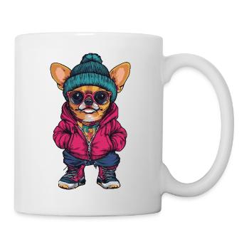 Chihuahua Hund Lustig Winter - Tasse - Weiß - Rechts