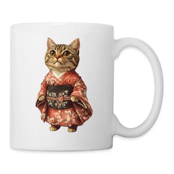 Japanese Cute Cat lover shirt, Bags, Shirt, Tank - Mug - white - Right