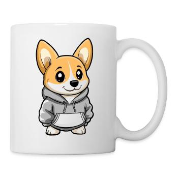 Chien Corgi Drôle - Mug blanc - blanc - Droite