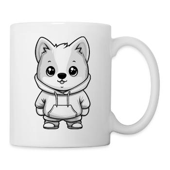 Samojede Hund Lustig - Tasse - Weiß - Rechts