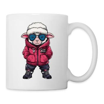 Schaf Cool Comic - Tasse - Weiß - Rechts