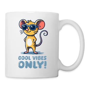 maus sonnenbrille cool - Tasse - Weiß - Rechts