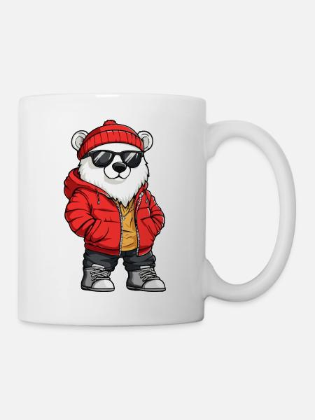 Eisbär Cool Comic - Tasse - Weiß