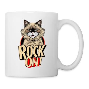 Cat - Rock on - Mug - white - Right