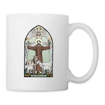 Saint Francis of Assisi Art Nouveau style - Mug - white - Right