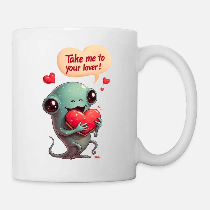 Kosmische Liebe zum Valentinstag - Tasse - Weiß
