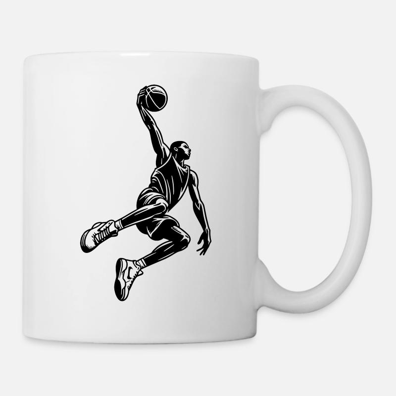 Basketball Dunking - Tasse - Weiß