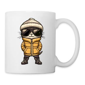Erdmännchen Cool Comic - Tasse - Weiß - Rechts