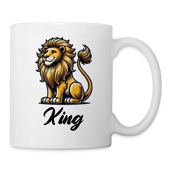 löwe könig - Mug blanc - blanc - Droite