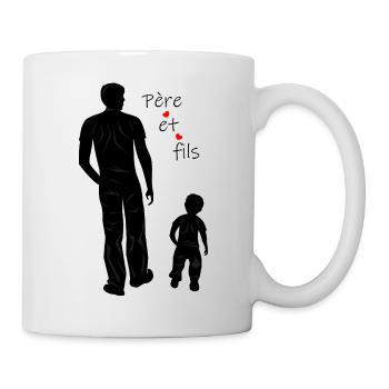 Père et fils - Mug blanc - blanc - Droite