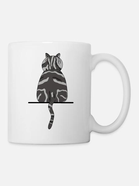 Cat on the windowsill - Mug - white