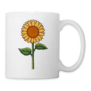 Sonnenblume - Tasse - Weiß - Rechts