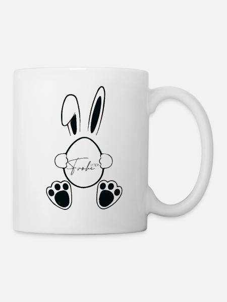Frohe Ostern 🐰🌸 - Tasse - Weiß