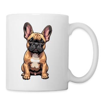 Französische Bulldogge, French Bulldog Bouledogue - Mug - white - Right