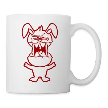 Bunny Monster Evil Cool Halloween Horror - Mug - white - Right